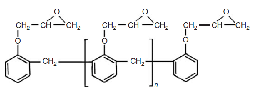 Low-chlorine low-viscosity phenolic epoxy